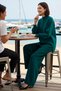 Women's Plus Size Judge Collar Long Sleeve Woven Blouse Pants Set Relaxed Fit Casual Modern Stylish - 3