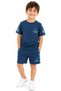 Boy's T-Shirt with Koçak Written on the Sleeves, K Letter Detail, Shorts with Elastic Waist, Pockets, Drawstring, K Letter Pattern on the Sides, T-Shirt and Shorts Set
