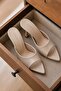 Women's Pointed Toe Heeled Sandals - 5