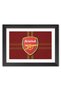 Alayra Arsenal Football Club 3D Leather Textured Logo Poster Framed Painting with Black Frame (12