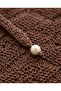 Pearl Detailed Openwork Triangle Knitwear Bandana Hair Accessory - 3