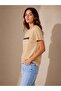 Women's Paradise Printed Crew Neck Beige T-Shirt - 2