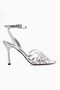 Eleni Silver Ankle Buckle Women's Heeled Shoes - 2