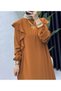 Women's Hijab Tile Crepe Fabric Canan Model Dress - 2