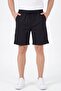 Men's Knitted Fabric Adjustable Waist Striped Shorts - 4