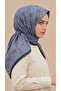 Mi̇reya 120*120 cm Cotton Scarf - Dark Blue - 5