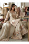 Ivory Chinon Silk Embroidered Sharara Suit - HRT8416 | Ivory - 3