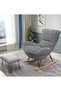 Rocking Chair with Padded Cushion,Modern Rocker Recliner Chair,Fabric Rocking Swing Chair,Comfortable Relax Lounge Chair Lazy Sofa Chair for Lounge Living Room Bedroom Patio Garden