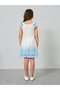 Girls Schiffli Border Detail Casual Dress - 4