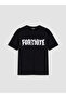Black Crew Neck Fortnite Printed Boys' T-Shirt - 3