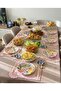 12-Pack Pink Livia Linen Placemat Supla |   Stain Resistant |   Modern Table Decor - 4