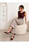 Burgundy Patent Leather Double Buckle Pointed Heeled Shoes - 2