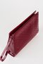 Women's Petunia Textured Burgundy Lined Faux Leather Wrist Strap Portfolio Handbag and Clutch Bag