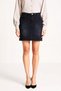 Women's Plus Size a Line Mini Denim Skirt High Waist Stone Button Detail Comfort Stretchy Cut Casual - 4
