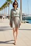 Women's Plus Size Pleated Mini Skirt Plaid Woven Polyester Viscose Blend Relaxed Fit Casual Modern - 3