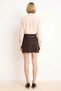 Women's High Waist A-Line Mini Skirt Plaid Woven Fabric Slim Belt Detailed Relaxed Cut Casual Modern - 5