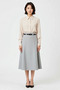 Women's a Line Midi Skirt Slit Belted Chiffon Woven 100% Polyester Unlined Comfortable Casual Modern - 4