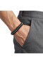 6mm Hematite Stone Leather Cord and Steel Men's Bracelet 31682B2D6M3 - 2