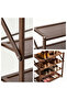 OneDcor 4-Tier Foldable Bamboo Storage Shelf for Entryway Kitchen Bathroom - 8
