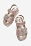Glittery Butterfly Stone Children's Sandals Pudra - 5