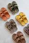 Ponny Women's Buckle Detail Daily Comfort Suede Slippers Leopard - 3