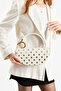 Vance Model Cream Color Women's Hand and Shoulder Bag with Buckle - 2