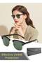 Polarized Oval Sunglasses for Men Women UV400 Protection Sun Glasses Metal Frame Fashion Anti-Glare for Driving Fishing Traveling Cycling Green