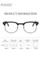 Retro Semi Rimless Blue Light Blocking Glasses Blue Light Filter Computer Reading Gaming TV Phones Square Eyeglasses Fashion Anti Eyestrain Headache Eyewear for Men Women Black - 4