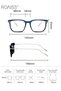 Blue Light Blocking Glasses Computer Reading Gaming TV Phone Square Eyeglasses Fashion Anti Eyestrain UV Protection Eyewear for Women Men Transparent Blue - 5
