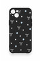 iPhone 14 Plus/15 Plus Compatible Mini Bow Black Patterned Silicone Case - 3