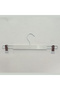 8 Pieces of Stainless Steel Hangers with White Latches, Skirt and Trouser Hangers 37 cm - 2