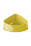 Corner Pet Bowl L Yellow – Space-Saving Triangular Cat & Dog Feeding Dish (24×18.5×9 cm, 700g Capacity)