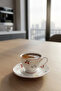 Mien Flower Detailed 2-Piece Coffee Cup Set 90 ml | Decorative Coffee Cup Set Stylish Coffee Presentation Set - 2