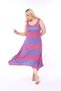 Women's Summer Buckle Strap Lycra Viscose Pink Blue Stylish Dress - 2