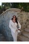 V-Neck Beach Dress with Accessory Detail - 6