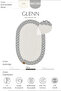 Glenn Cream Oval Bath Mat Washable Hand Woven Knitted Lavatory Front Toilet Front Shower Front Bohemian Mat - 3
