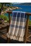 Striped Peshtemal |   100% Cotton, Natural Fringed |   Beach, Pool, Spa, Hammam, Sports, Travel Towel (90X180 cm) - 3