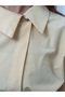 Oversized Collar Belted Women's Shirt - 4