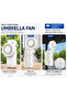 Portable Clip-On Umbrella Fan Rechargeable Mini USB Cooling (Black) - 5