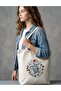 Colorful Summer Printed Canvas Tote Bag Beach School and Shoulder Bag - 2