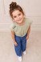 Girl's Wide-Leg Pants and Knot-Detail T-Shirt Set - 3