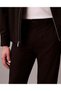 Straight Seersucker Half Elastic Men's Semi-Elastic Straight-Leg Pants Black - 4