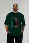 For Dog Lovers Green Oversize T-Shirt with 8 Pre-Printed Dog Images 100% Cotton Unisex Dog Lover Premium Design - 5
