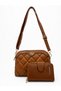 Women's Adjustable Crossbody Strap 4-Compartment Shoulder and Crossbody Bag Wallet Set
