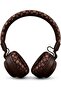 Cute Chocolate Brown Wireless Headphones for Kids & Teens – Soft Floral Cushioned Over-Ear Bluetooth Headset, Adjustable Headband, Safe Volume, Foldable Design for Study, Travel & Gifting