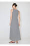 Askılı drape triko elbise - 4