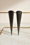 Women's Gold Textured Long Minimal Earrings - 2