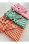 Fabric Book Cover with Hand Strap Book Bag Gingham Book Lover Gift - 8