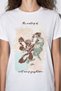 Print and Embroidery Detailed T-Shirt Ecru