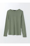 Crew Neck Women's Ribbed Bodysuit - 5